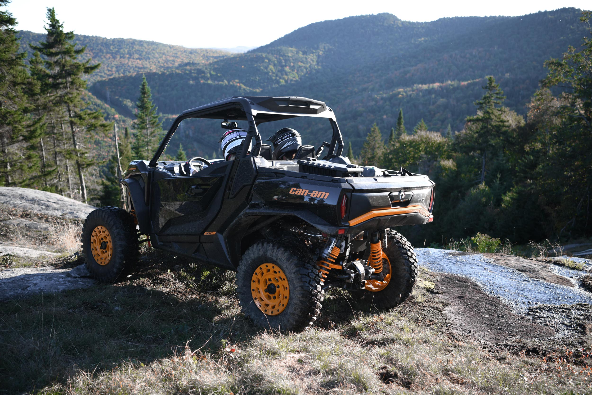 Can-Am Maverick Trail side-by-side in the mud